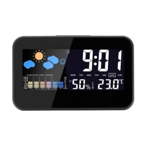 CJ2618T Безжична Дигитална Метеостанция Интегриран Вътрешен Календар Термометър Хигрометър Будилник Барометър