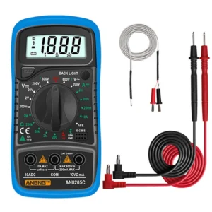 ANENG AN8205C Цифров мултицет с LCD подсветка Син цвят