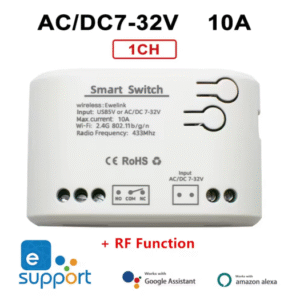 DC7–32V WiFi Реле Модул Дистанционно управление чрез eWeLink APP Функции за Самозаключване и Забавяне