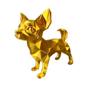 3D Print „Чихуахуа“ Златна Геометрична декорация