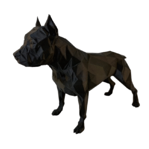 3D Print "Питбул" Геометрична декорация