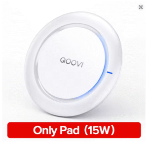 QOOVI 15W Бързо безжично зарядно за Samsung Galaxy S22/S21/Note 10/9/8 и iPhone 14/13 Pro Max/XS/XR/X/8 Qi зарядна подложка (USB)