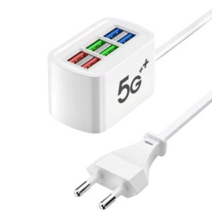 6в1 USB Мултипортово зарядно с 1 м кабел Бързо зареждане за телефони Адаптер за iPhone, Xiaomi, Huawei, Samsung