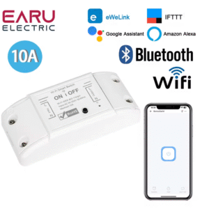 eWeLink 10A DIY Mини WiFi Смарт Aвтоматичен модул за осветление с Tаймер Реле Гласово и безжично дистанционно управление Alexa и Google Home