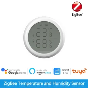 Tuya Смарт ZigBee Термометър за дома Сензор за температура и влажност на въздуха с LCD дисплей Управление чрез приложение и гласов контрол