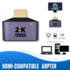 HDMI сплитер 1 към 2 – 2K адаптер с двоен HDTV изход (HDMI мъжки към 2× HDMI женски)