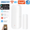 Tuya Смарт WiFi Сензор за врата/прозорец Детектор за отваряне/затваряне Известия чрез приложение Аларма за сигурност и Съвместимост с Alexa и Google Home