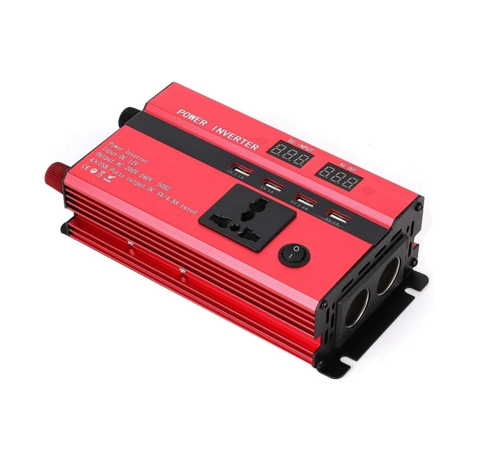 Автомобилен инвертор 400W 12V/24V към 220V с LCD дисплей 4 USB порта и интелигентно охлаждане